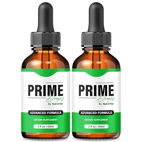 (2 Pack) Prime Drops for Men – PrimeDrops Daily Liquid Formula for Drive, Stamina & Active Energy | Natural Plant-Based Blend for Men’s Balanced Well-Being & Performance, Easy-To-Use (60 Servings)
