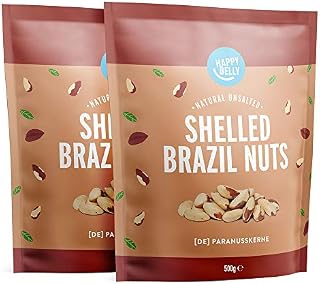 Amazon Brand - Happy Belly Shelled Brazil Nuts, 2 x 500g