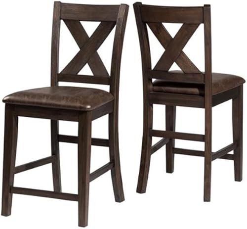 Miniatura 4 de Hillsdale Furniture Spencer - Taburetes de comedor, juego de 2, color espresso oscuro (cepillo de alambre)