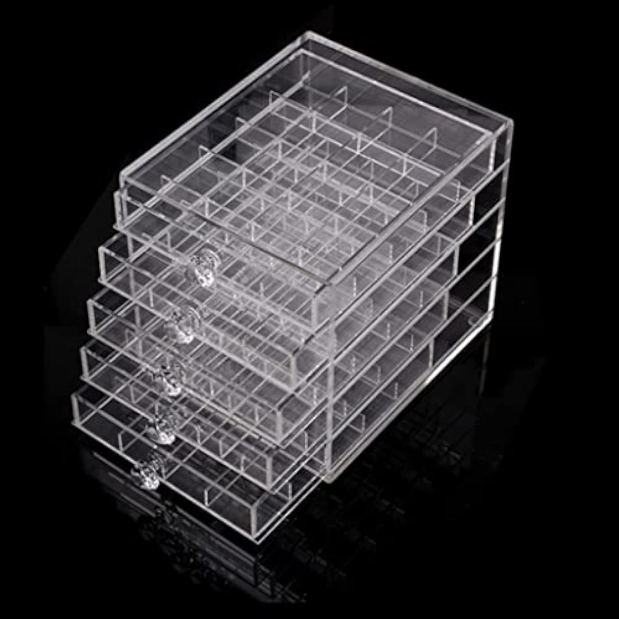 Acrylic Nail Art Glitter Storage Case, Organizer Box
