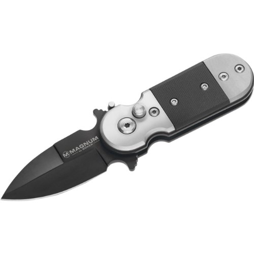 Magnum 01SC148N Lightning Knife with 1-7/8 in. Straight Edge Blade, Black