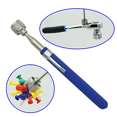 Gutimore Magnetic Pickup Tool Set,Pack Of 2, Flexible Magnetic Pickup 2Lb,Telescoping Magnet Pickup 10Lb,Strong Magnet For Hard To Reach Keys,Bolts,Nuts And Screws For Car And Home #TOP3
