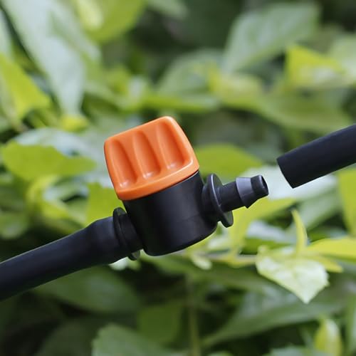 24 Pcs Drip Irrigation Shut-Off Valves, Mini Water Flow Control Valve, Micro Irrigation Plastic Pipe Tap Shut Off Irrigation for Garden Lawn Agriculture Watering Systems - Image 3