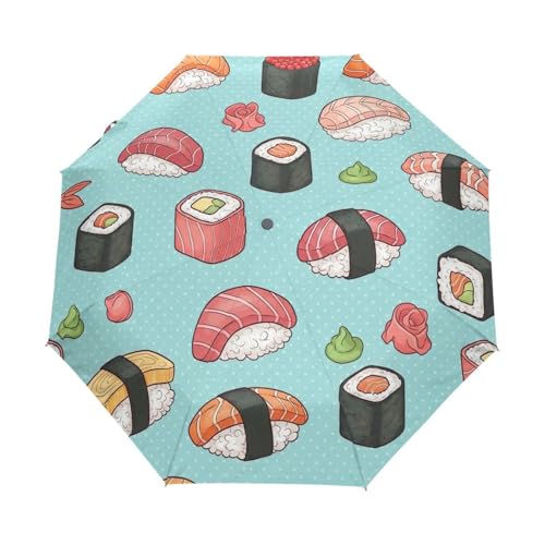 Parapluie automatique sushis compact pluie femme sac à dos