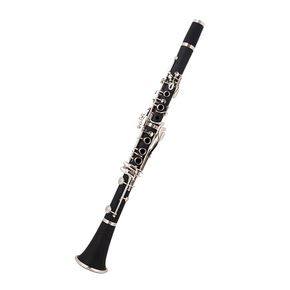 HCZKIUJY B Flat Clarinet Instrument, Beginner/Exam/Performance/Festival,nickel plated (nickel plated)