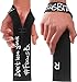 WARM BODY COLD MIND Lifting Wrist Straps for Weight Lifting - Olympic Weightlifting Straps for Powerlifting, Functional Strength Training - Heavy-Duty Cotton Wrist Wraps (#FocusB White)