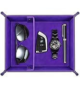 SITHON Taschenleerer, Tablett Organizer Ablage Aufbewahrungsbox Abnehmbare 2 Fächer Kunstleder Ab...