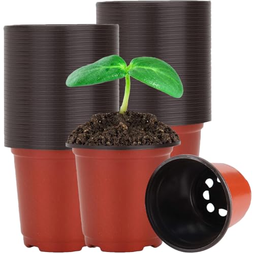 WZHHDM Plastik Blumentöpfe, 120 Stück Plastik Klein...