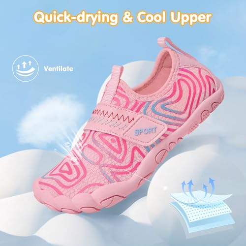 ATHMILE Kids Water Shoes Boys Girls Water Shoes Quick Dry Barefoot Beach Sports Swim Pool Summer Shoes(Little Kid/Big Kid)2
