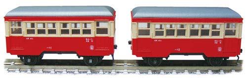 Amazon | 津川洋行 Nゲージ 銚子電気鉄道 ハフ1・ハフ2 客車セット 赤