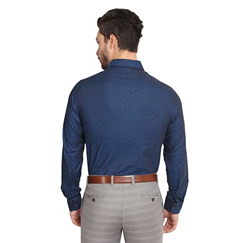 Image of blackberrys Jacquard Cotton Slim Fit Mens Work Wear Shirt