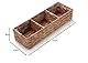 Wasserhyazinthe Aufbewahrungskörbe Geflochten Rechteckig mit 3 Fächern Pad und Tampon Organizer für Badezimmer 37cm x 12cm x 8cm