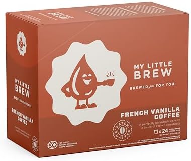 My Little Brew - Café aromatisé à la vanille française, dosette K-Cup à ...