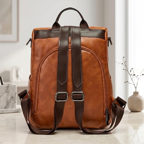 Image of VISMIINTREND Backpack Bags for Women | Rakhi Gift for Sister | Vegan Leather Laptop Bag for Women Office, Backpack for College, Daily Travel Bagpack - Rakshabandhan Gift For Sister
