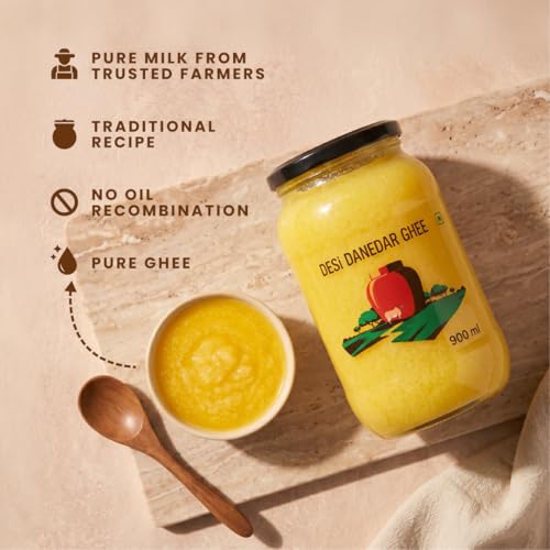 Image of Country Delight Cow Ghee | Pure Desi Danedar Cow Ghee | Authentic Granular Texture, Naturally Aromatic | Premium Quality Ghee for Cooking & Wellness | 900 ML