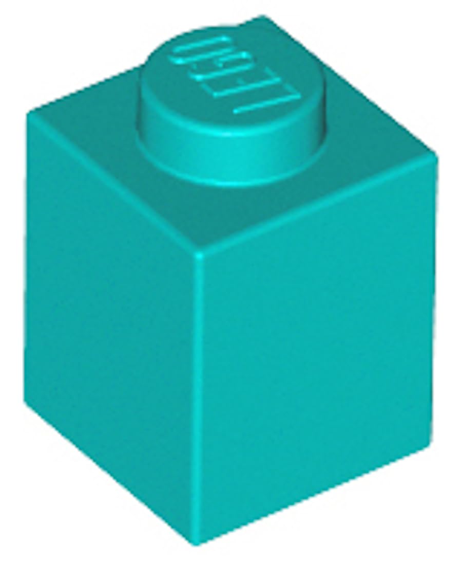 LEGO Building Brick 1x1, Part 3005 (Dark Turquoise, 10, Bricks)