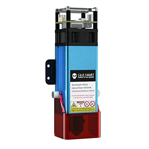 Genmitsu CFL55 Compressed Spot Laser Module with Air Assist Nozzle, 0.1mm*0.1mm Laser Spot, 5.5W FAC Laser Module for Genmitsu PROVerXL 4030 CNC Router, Jinsoku LE-1620 & LC-60A Laser Engraver