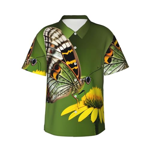Chemise hawaïenne papillon homme légère contre la chaleur de l'été
