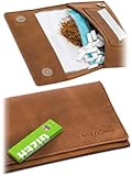 UNIVERSAL TABAKUMSCHLAG: Dreher-Tasche mit Blättchen-Fach, geeignet für 30-g Tabakbeutel (ca. 13 x 7 cm) und unverpackten Drehtabak – perfekt für Damen und Herren dank schlichtem Unisex Design ohne Muster