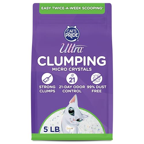 Ultra Clumping Micro Crystals Cat Litter - Dust Free, Soft on Paws, Fragrance Free - 5 Lbs.