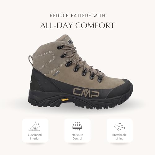 DHENIEB Men’s Waterproof Hiking Boots – Durable Leather Trail Boots with Ankle Support, Cushioned Comfort & All-Terrain Grip3