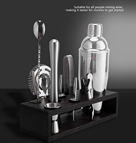 Set de 10 piezas coctelera de acero inoxidable con accesorios miniatura 2
