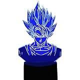 3D Night Light for Kids,7 Colors Changing Lamp Super Saiyan Table Lamp with USB Cable for Kids Baby...