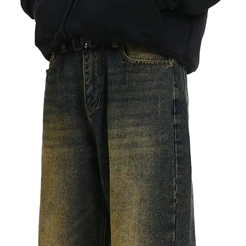 Baggy Wide Leg Jeans Pants Men Loose Fit Denim Hip Hop Streetwear Retro Casual Trousers for Men4