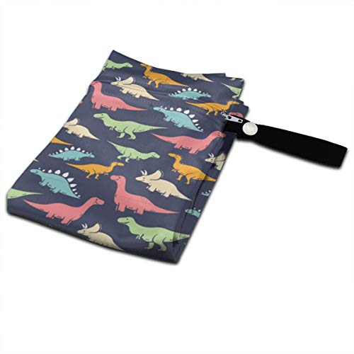 image for FSXDOG Funny Dinosaurs Stylish Waterproof Wet Dry Bags Zipper Diaper P