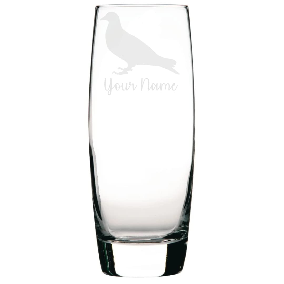 Personalised Pigeon Engraved Hi-Ball Glass, Pigeon Gift, Pigeon Glass, Gift for Women, Gift for Men