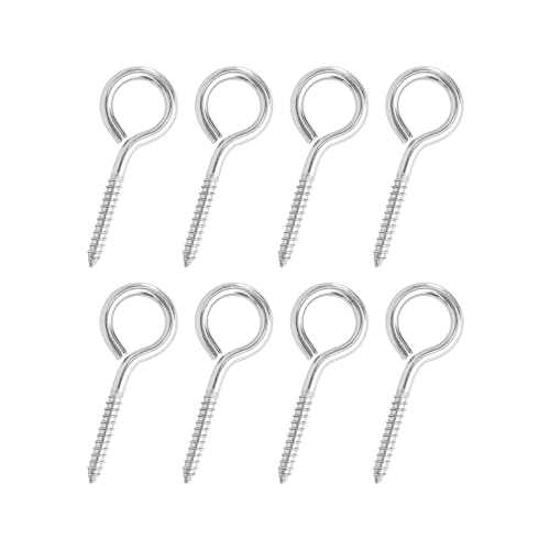 Vis à œil M6 pour aménagement de terrasse crochets inox 304 robustes de 80 mm
