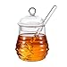 BESTonZON - Jarra de miel transparente con el alargador, cristal de 250 ml