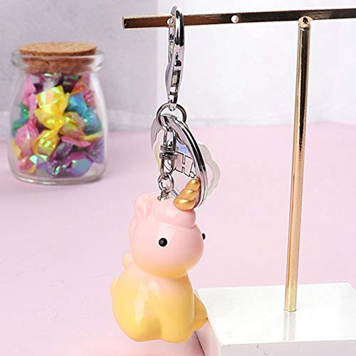 aixingwuzi reliable Key rings Cartoon Unicorn Key chain Bag Hanging Acces Key Ring Cute Fashion Gift(None 1)