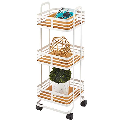 HOMCOM Carrito De Cocina Carrito Verdulero Para Cocina Con 3 Cestas Deslizables Y Marco De Acero