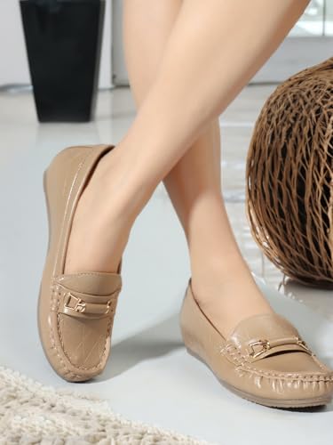 Image of Carlton London Women Comfortable Slip On Flat Loafer Ballet with Heels, for Party and Wedding, Casual and Formal Occasions