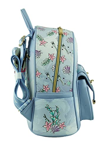 Wondapop Disney The Little Mermaid Ariel 11" Vegan Leather Fashion Mini Backpack4