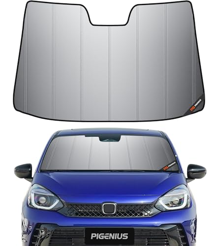 Windshield Sun Shade for Honda Fit 2007-2008,Thicken Front Windshield Sunshade for Summer,6 Layers Sun Shield,Accordion Fold