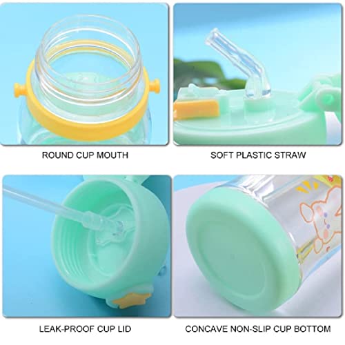 LandVK-BPA-Free-Cartoon-Designed-Plastic-Sipper-Water-Bottle-for-Kids-and-Toddlers-600ml-Pack-of-1-Green