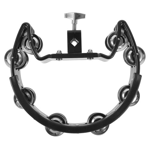 HANABASS Handheld Percussion Bell Tambourine present for Rhythm Training Space Saving Design Easy to Use for Cheer Props and Musical Play