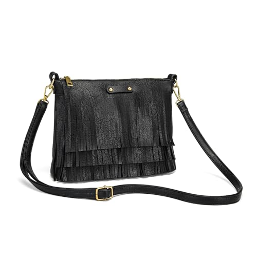 New Women Boho Fringe Crossbody Purse Vintage Tassel Sling Bag Trendy Handbag2