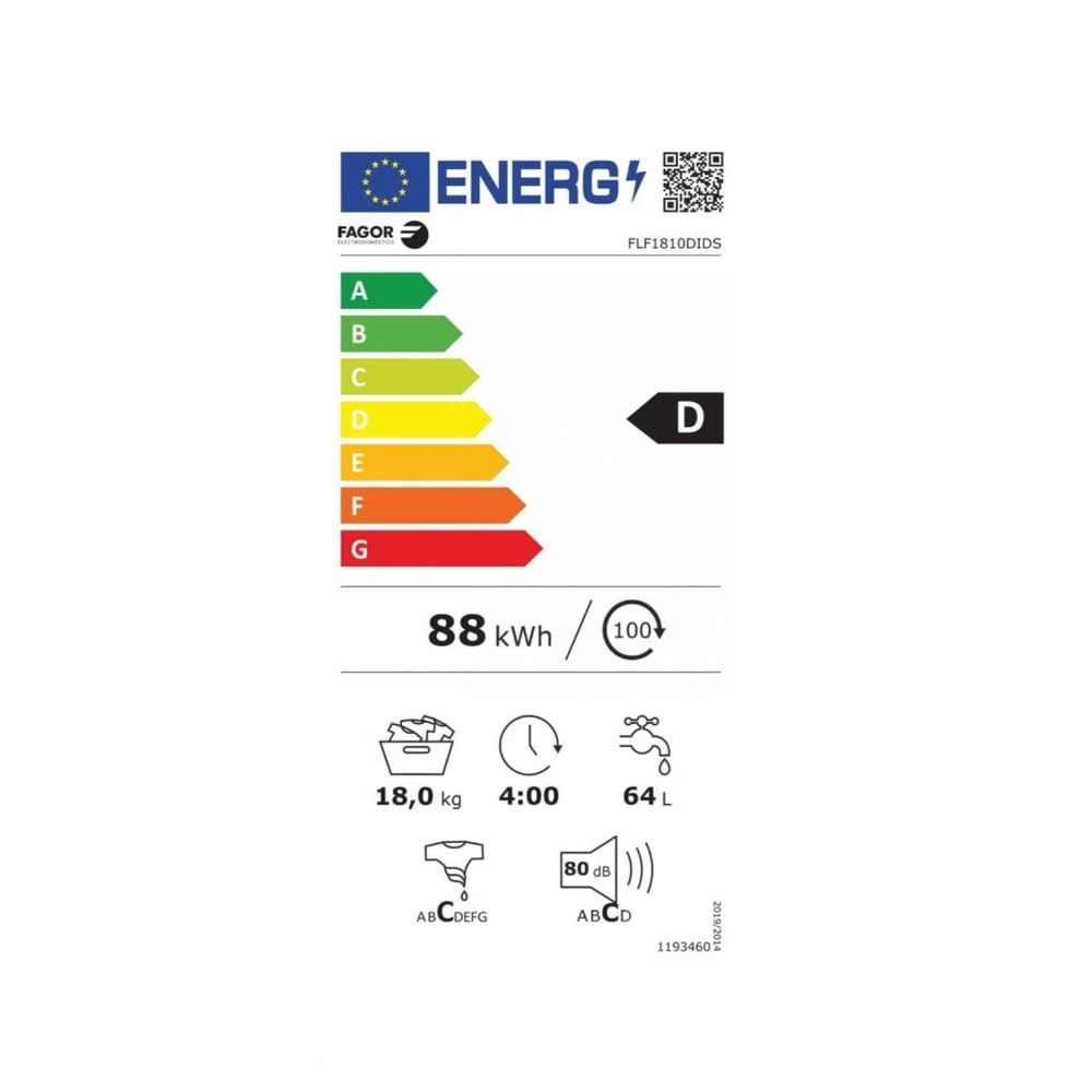 LAVE-LINGE FRONTAL 18KG 1000TR/MN BLANC