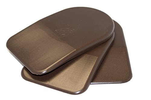 BML 9mm Heel Lifts, 3pk (Mens Small, Marrón suave)