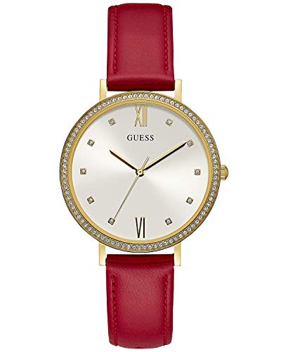 Preisvergleich Produktbild Guess U1153L1 Damen-Armbanduhr, Leder, 38 mm, Rot