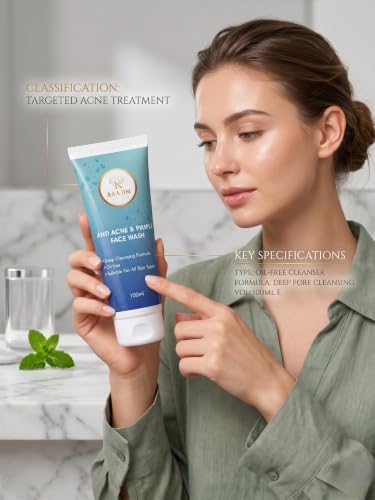 Image of Anti Acne and Pimple Face Wash for Oil Free Deep Cleansing | Purifying Facial Cleanser for Acne Prone Skin | Removes Excess Oil & Dirt, Suitable for All Skin Types (100ml)