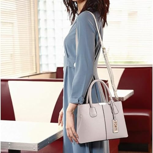Image of Women's PU Leather Handbag Stylish Tote Shoulder Bag with Crossbody Strap Elegant Spacious Purse for Work & Everyday Use