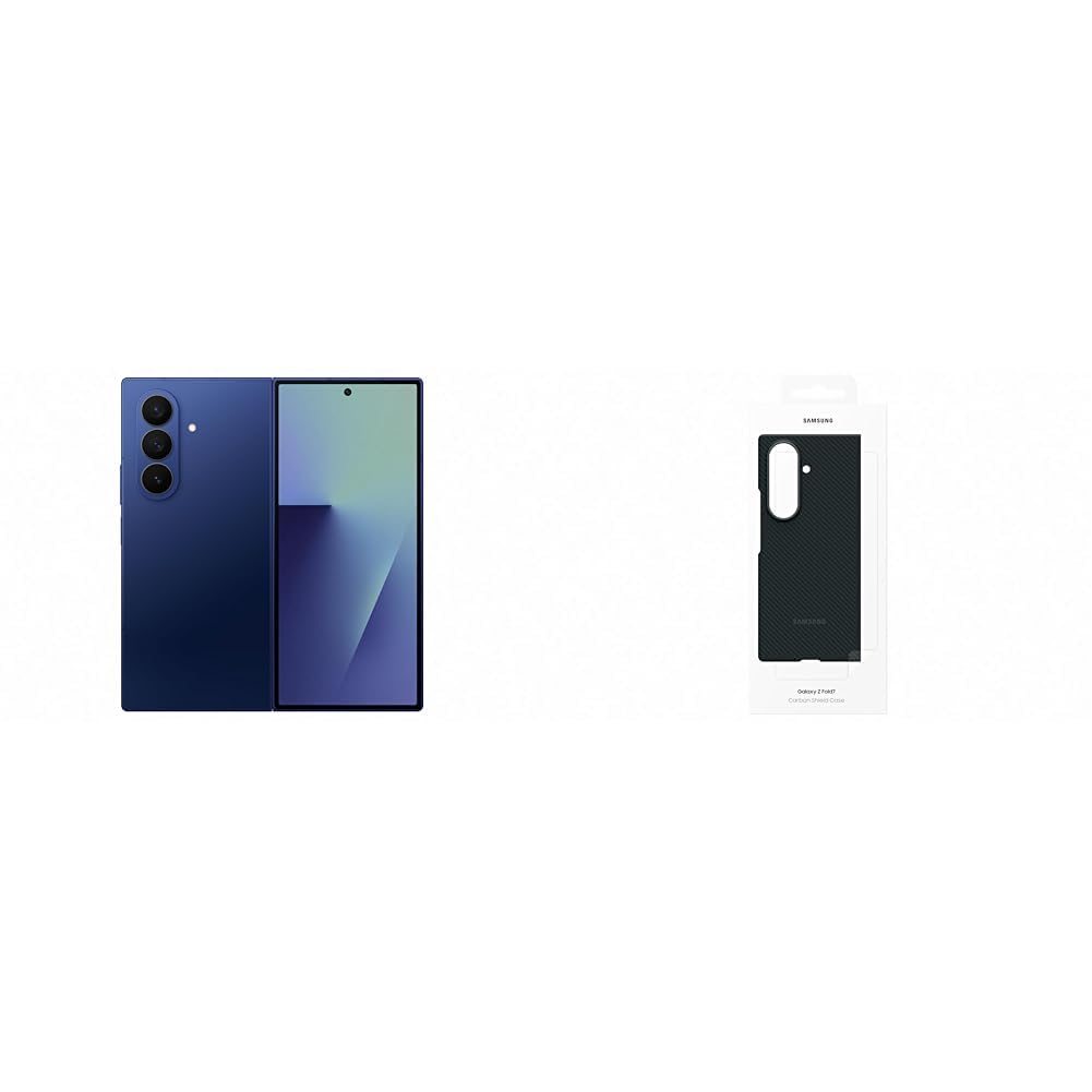 Samsung Galaxy Z Fold 7 256GB Blue Shadow w/Carbon Shield Case