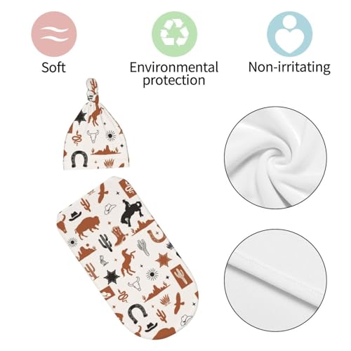 Image of Western Morden Swaddle Blanket, Soft Swaddling Blanket Baby Clothes, Western Baby Stuff