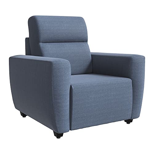 Image of Wakefit Sofa Set | 3 Year Warranty | Sofa 4 Seater, 4 Seater Sofa for Living Room, Wooden Sofa Set, Sofa Set 2+1+1 Seater - Belize(Omega : Blue)
