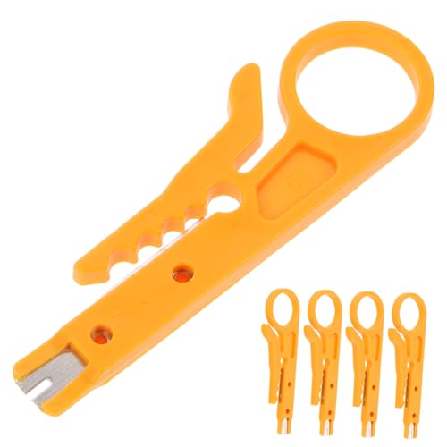 NUOBESTY 5Piezas Pelacables Eléctricos Multi Función Herramienta Para Pelar y Cortar Cables Pelacables Portátil Para Cables De Teléfono