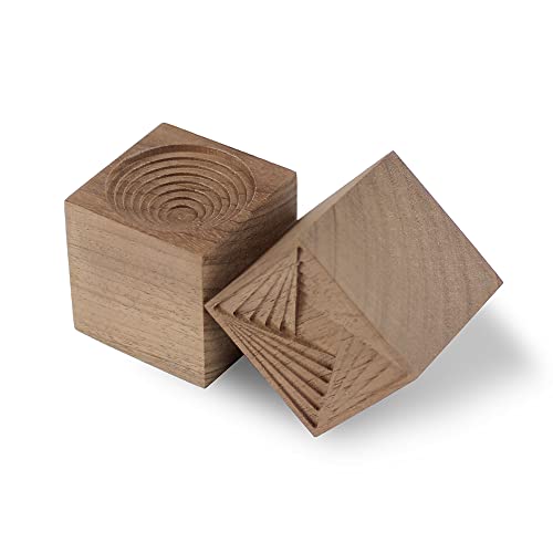 2Pcs Essential Oil Diffuser,Wooden Natural Aromatherapy Square Diffuser For Car Office Bedroom #TOP1